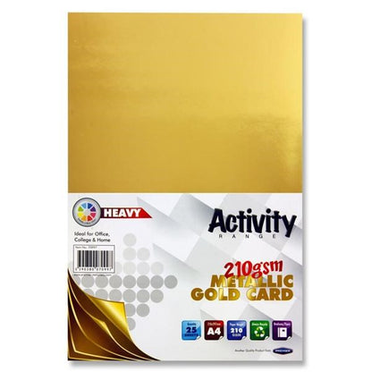 **Premier A4 Gold Card 210Gsm (Pack Of 25 Sheets)