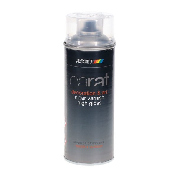 Carat 400ml Can Art Spray Clear Varnish - High Gloss