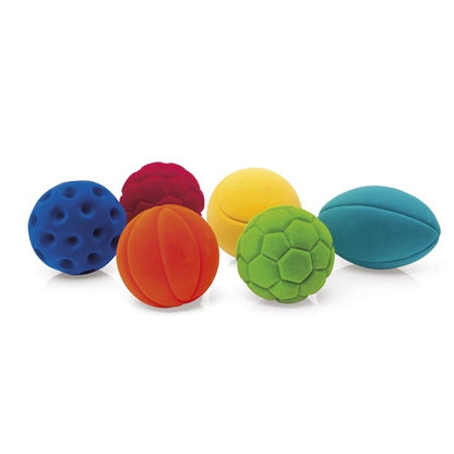 **Set of 6 Rubbabu Mini Sport Balls