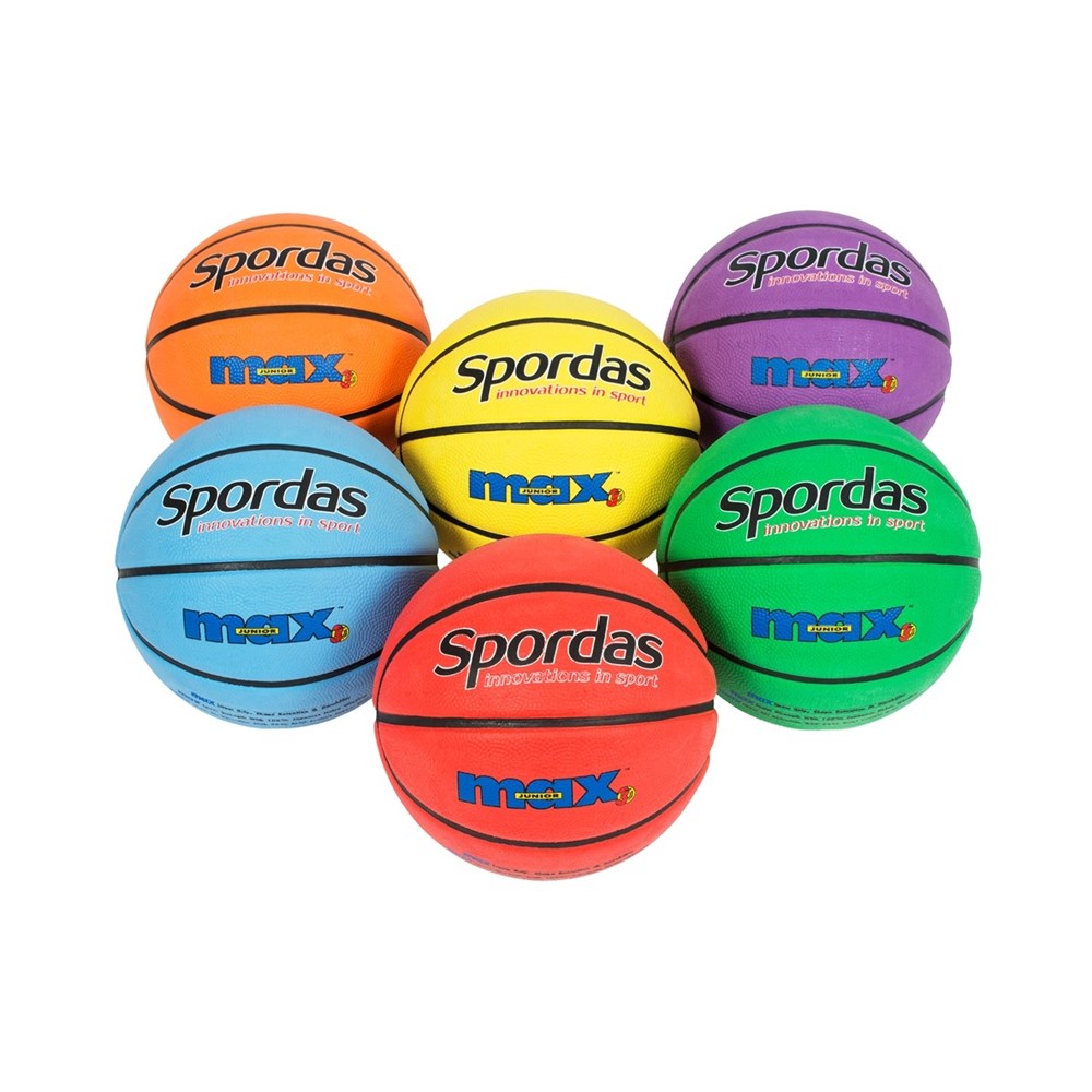 **Spordas Max Basketball colored Size 5,  Set of 6