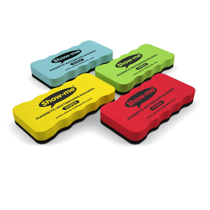 **Erasers, Whiteboard, Magnetic Pack Of 4 - Assorted