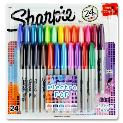 Sharpie Pack Of 24 Asst Fine Markers - Electro Pop