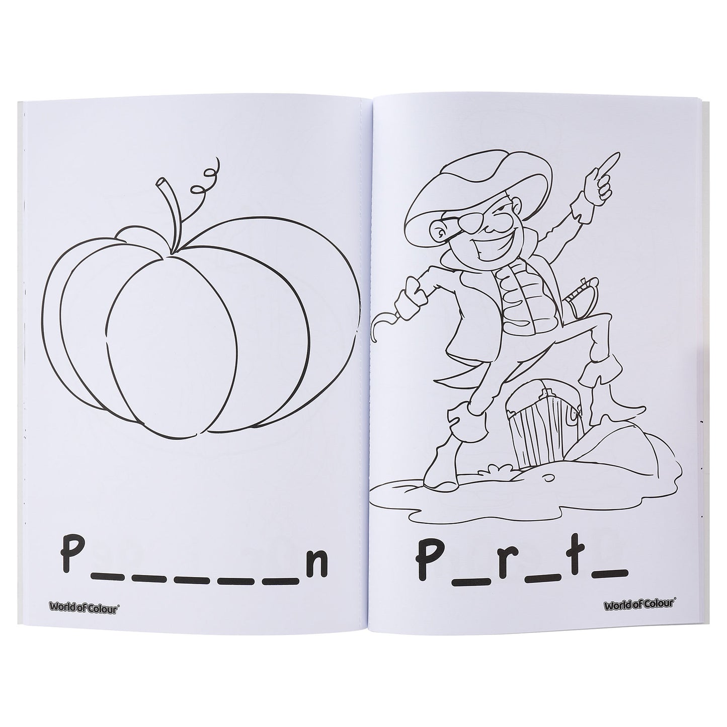 World Of Colour A4 48pg Colouring Book - Word Games