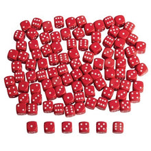 25mm Red Plastic Dice Ã¢â‚¬â€œ Pack of 100