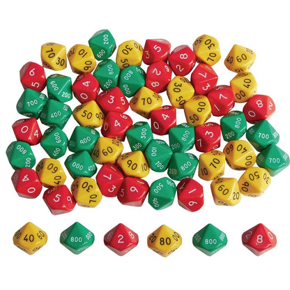 Hundreds Tens and Units Dice Pack of 60