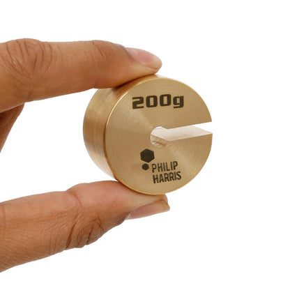 Philip Harris Hanging Slotted Masses - Brass - 1g to 200g - Pack of 10