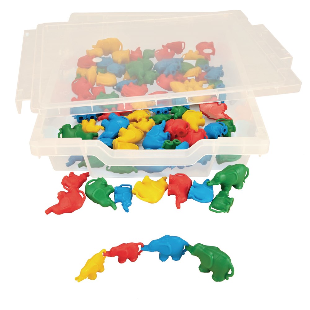 Linking Elephants 4 Colours Pack Of 80