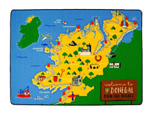 **Clever Kidz Map Of Donegal Educational Play Mat 200X140Cm