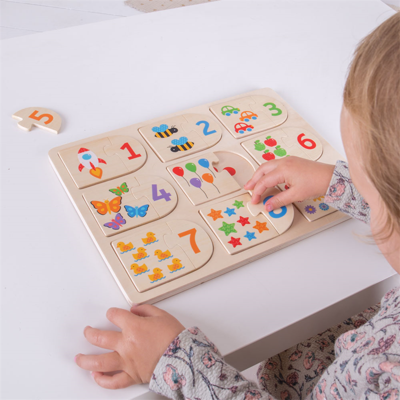 Picture and Number Matching Puzzle