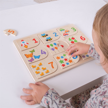 Picture and Number Matching Puzzle