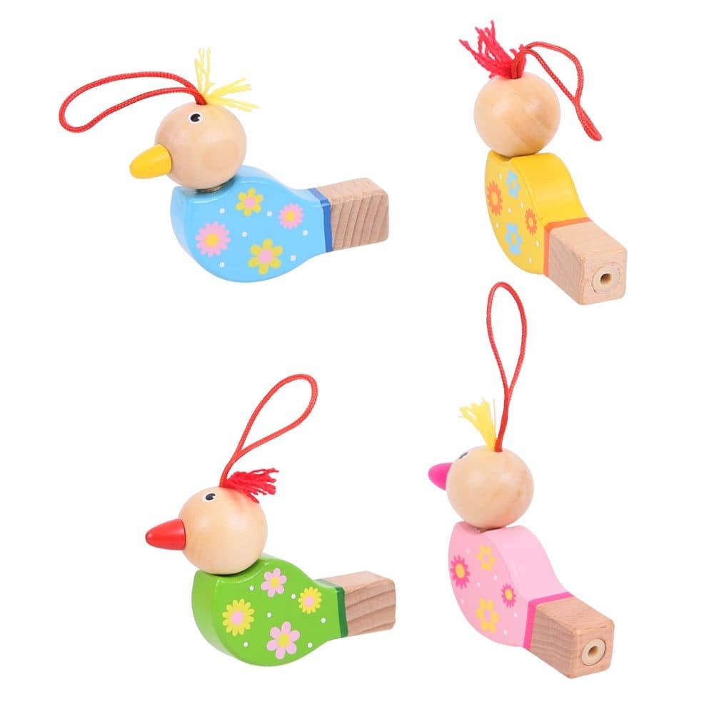Wooden Bird Whistles (Pack Of 4)