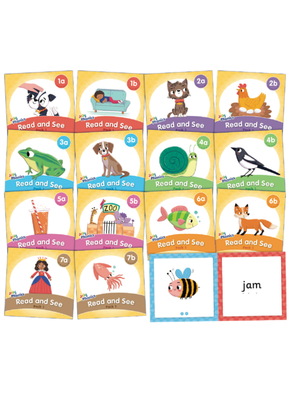 Jolly Phonics Decodable Readers - Read and See, Pack 1 (New Edition) (Level 0)