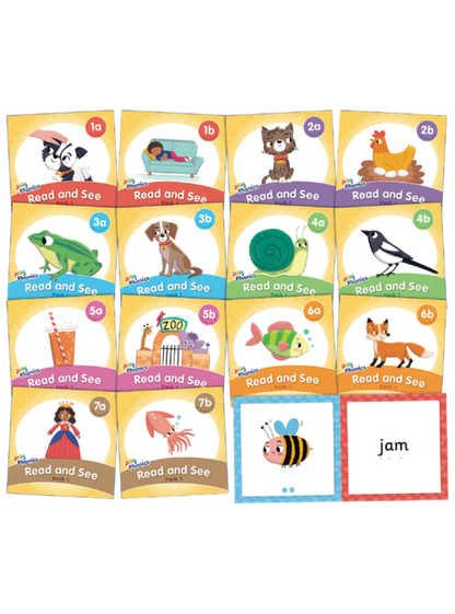 Jolly Phonics Decodable Readers - Read and See, Pack 1 (New Edition) (Level 0)