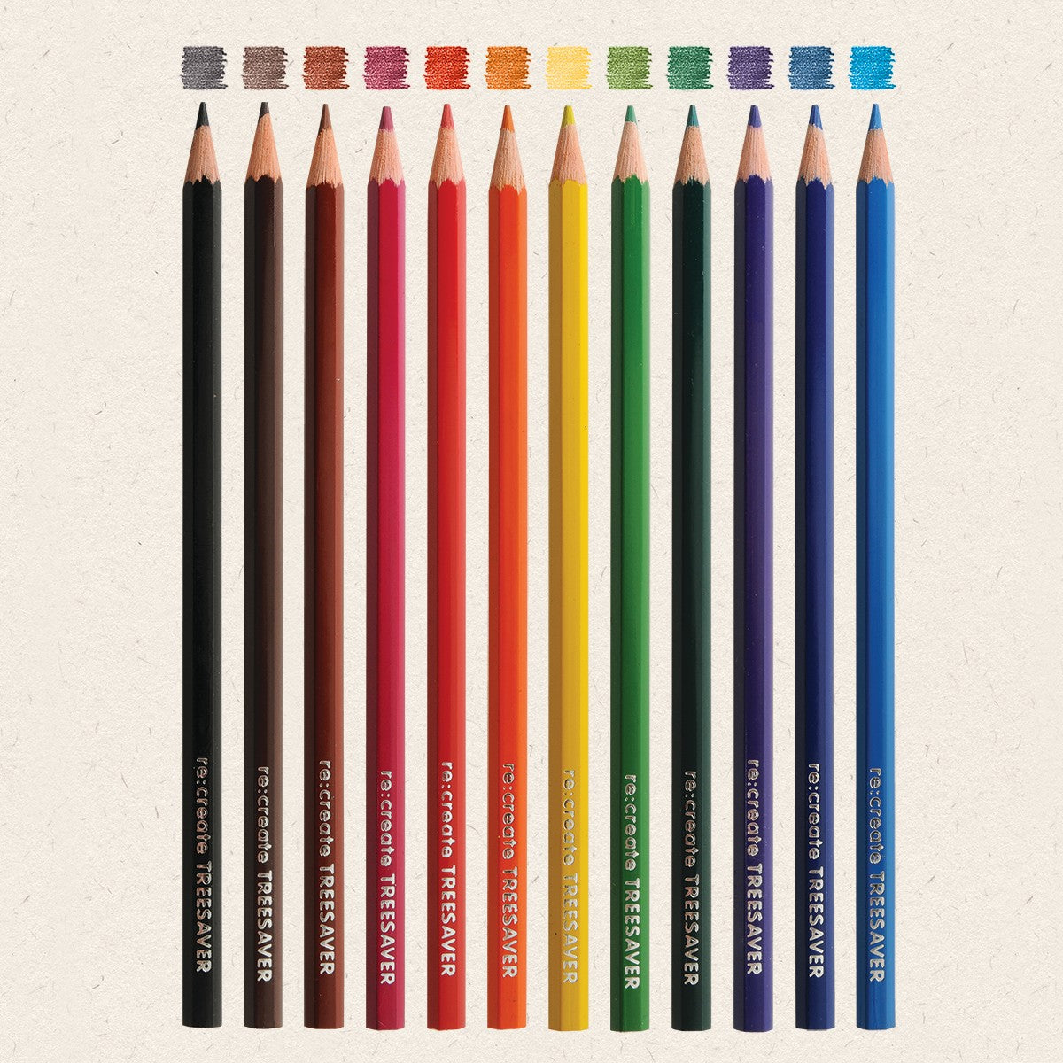 ReCreate Treesaver Recycled Colouring Pencils Tub of 72