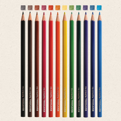 ReCreate Treesaver Recycled Colouring Pencils Tub of 72