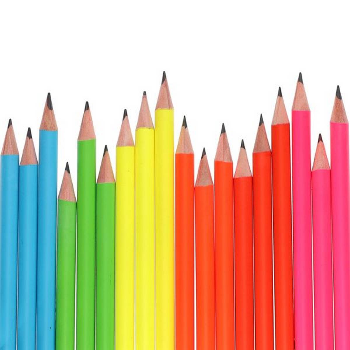 Lyra Neon Hb Rubber Tipped Pencils - Pack Of 96