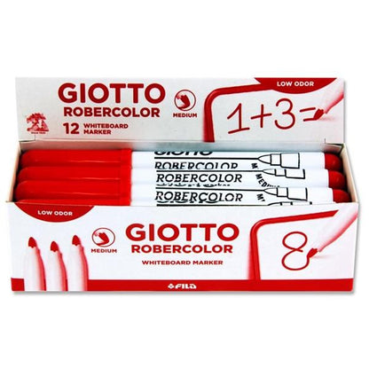 ** **Robercolor Bullet Point Whiteboard Marker - Red Pack of 12