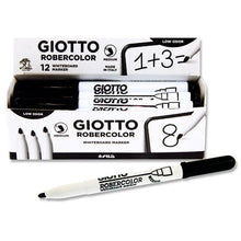 **Giotto Robercolor Bullet Point Whiteboard Marker - Black Pack Of 12