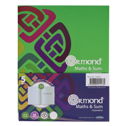 Ormond C3 88 Page Sum Copies Pack Of 5