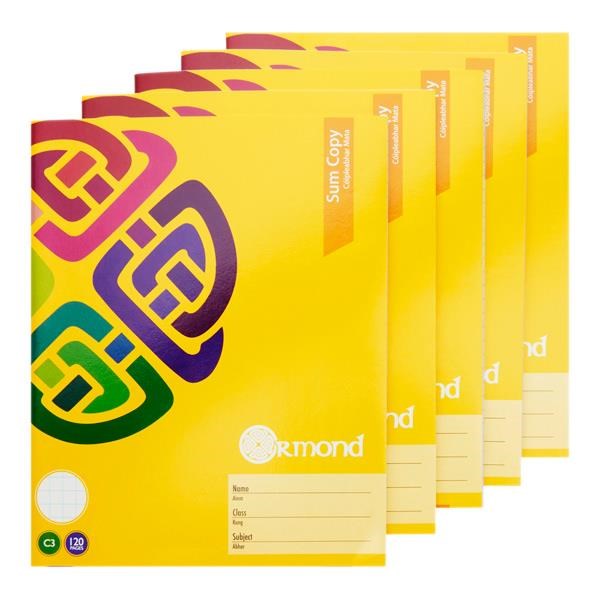Ormond C3 120 Page Sum Copies Pack Of 5