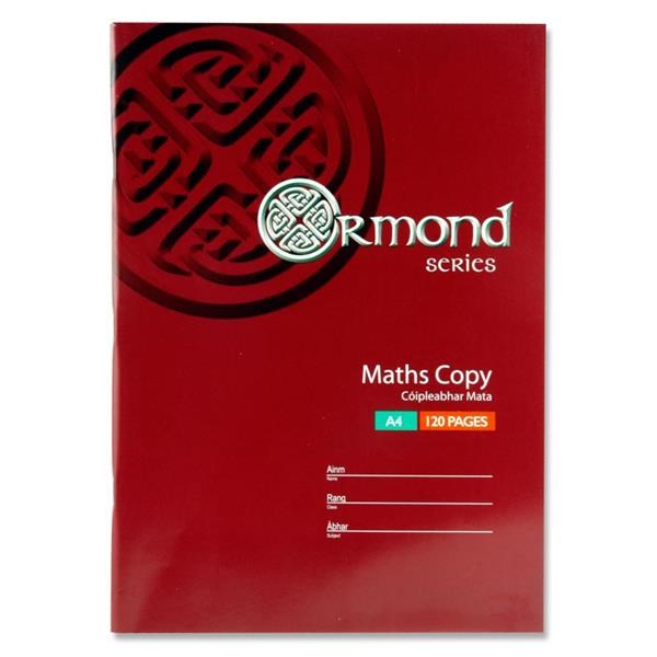 Ormond A4 120 Page Maths Copy Book