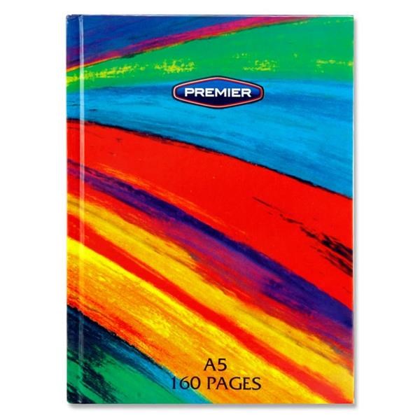 Premier Rainbow A5 160 Page Hardback Notebook