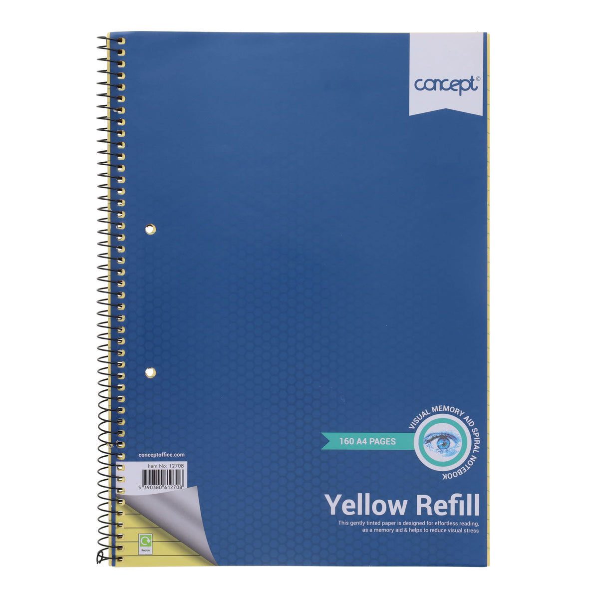 Student Solutions A4 160Pg Visual Memory Aid Spiral - Yellow