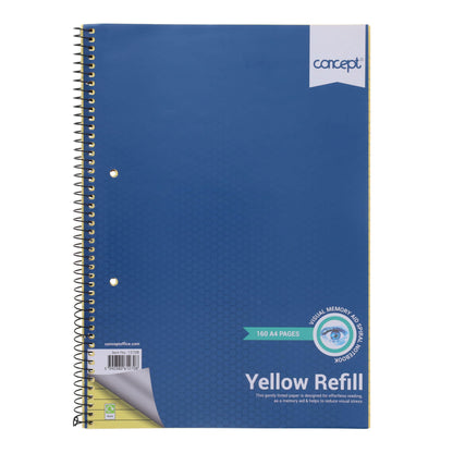 Student Solutions A4 160Pg Visual Memory Aid Spiral - Yellow