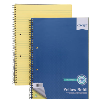 Student Solutions A4 160Pg Visual Memory Aid Spiral - Yellow