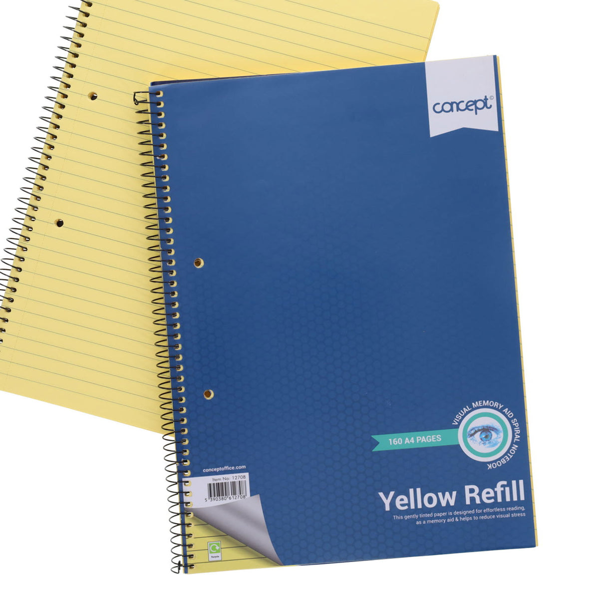 Student Solutions A4 160Pg Visual Memory Aid Spiral - Yellow