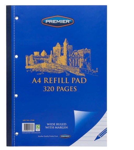 Premier A4 320pg Side Bound Refill Pad