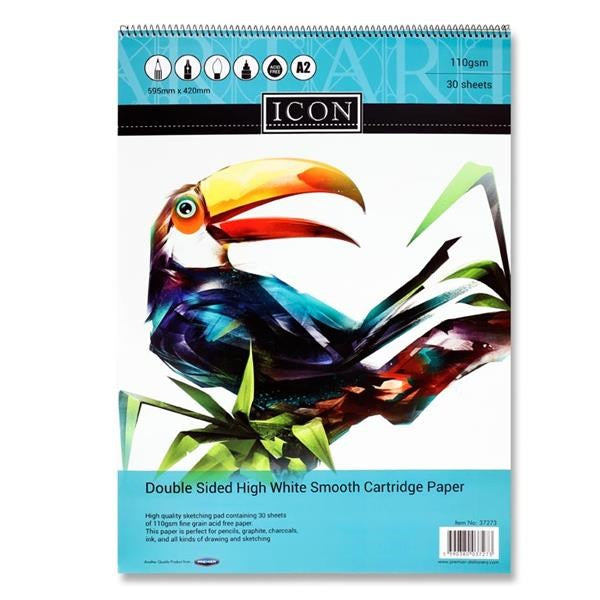 **Icon A2 110Gsm Spiral Sketch Pad 30 Sheets