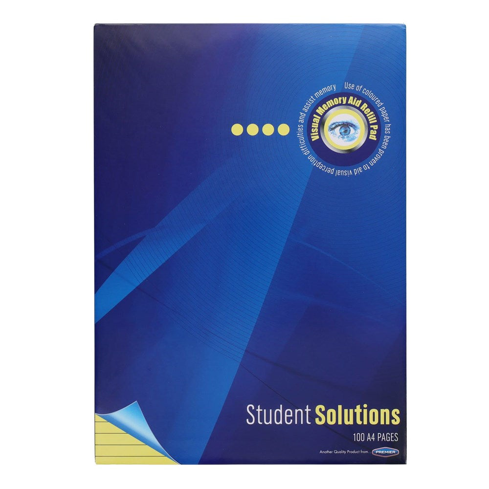 Student Solutions A4 100pg Visual Memory Aid Refill Pad - Lemon