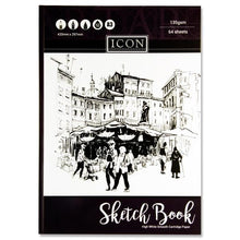 Icon A3 135Gsm Hardcover Sketch Book 64 Sheets