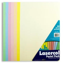 Lasercol A4 Activity Paper Assorted Pastel Colours (Pack Of 100 Sheets)