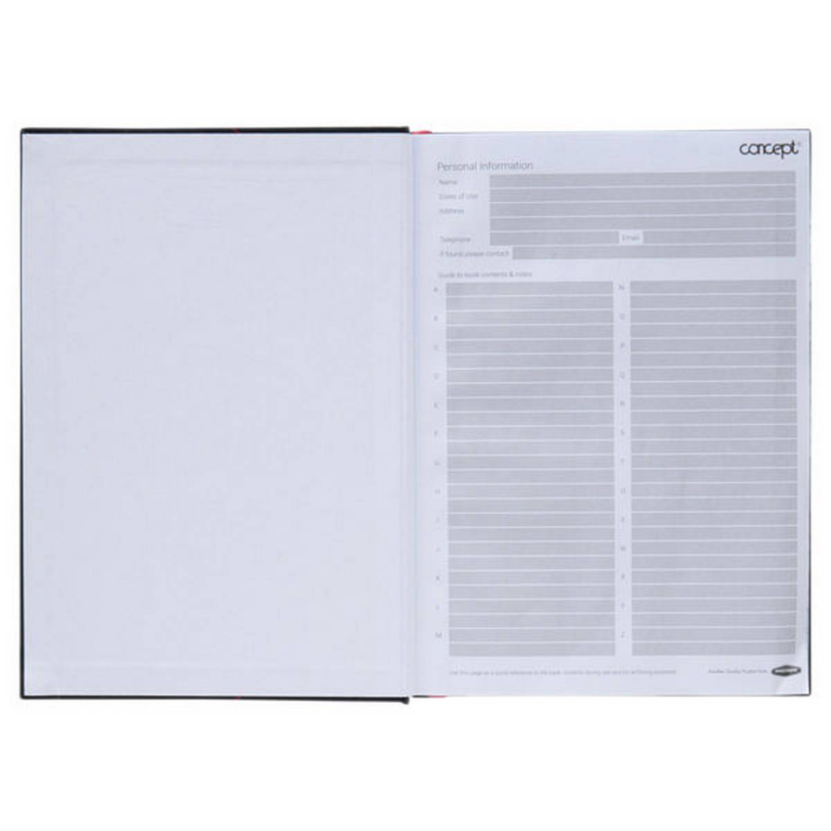 Concept A5 192Pg A-Z Index Book