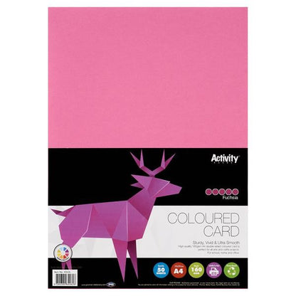 Premier Activity A4 160Gsm Card 50 Sheets - Fuchsia