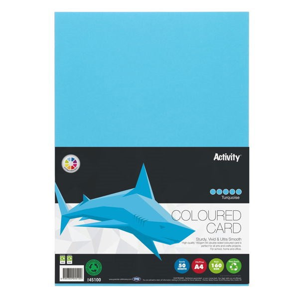 Premier Activity A4 160gsm Card 50 Sheets – Colours