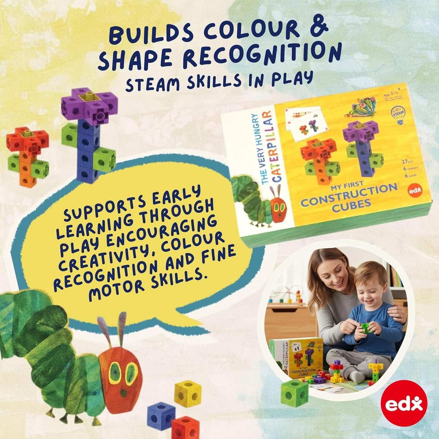 The Very Hungry Caterpillar My First Construction Cubes