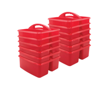 Cleverco Multifunctional Storage Caddy Bundle - Fire Engine Red