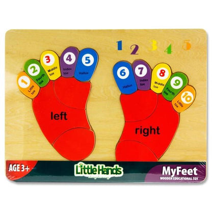 ** Counting My Feet Wooden Puzzle