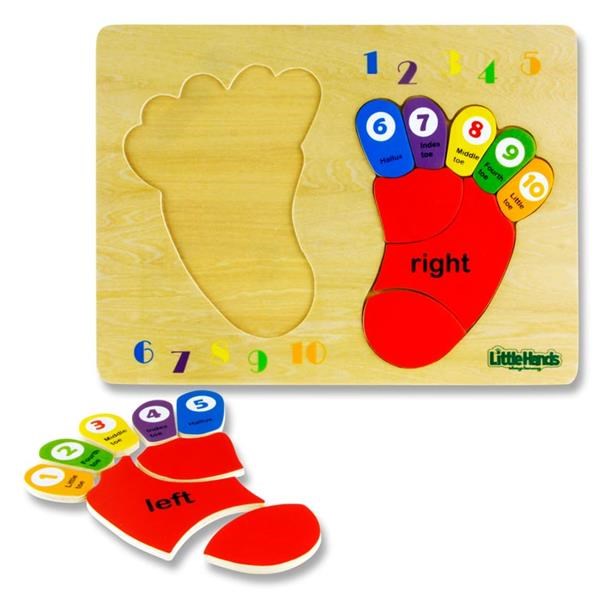 ** Counting My Feet Wooden Puzzle