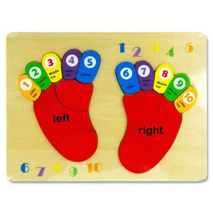 ** Counting My Feet Wooden Puzzle
