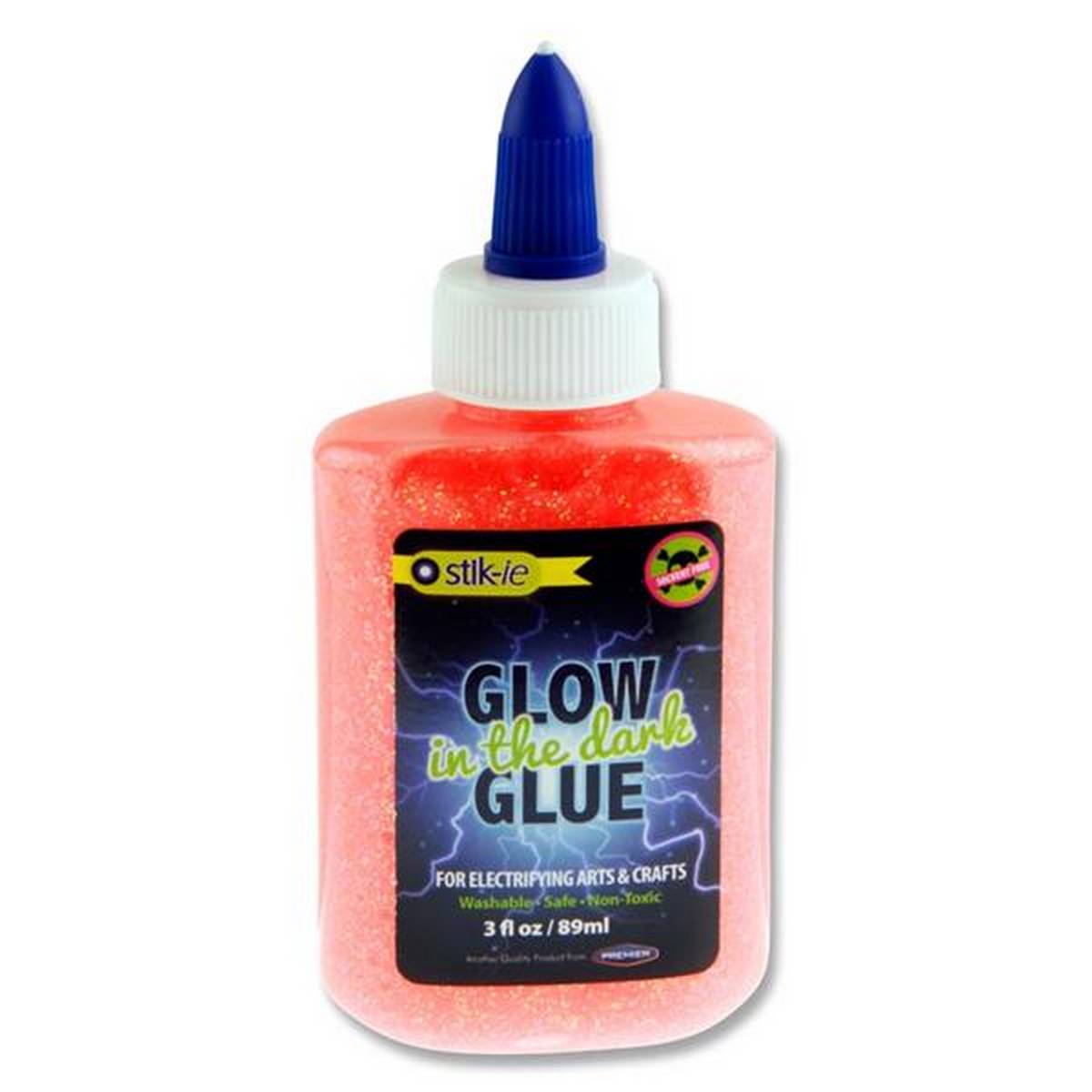 **Glow In The Dark Glitter Glue 89ml Pack of 12
