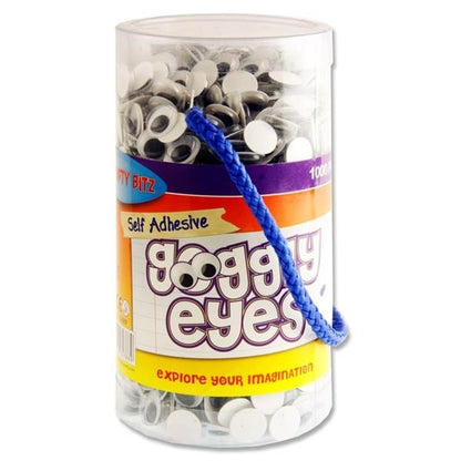 Self Adhesive Goggly Eyes 12mm Tub Of 1000