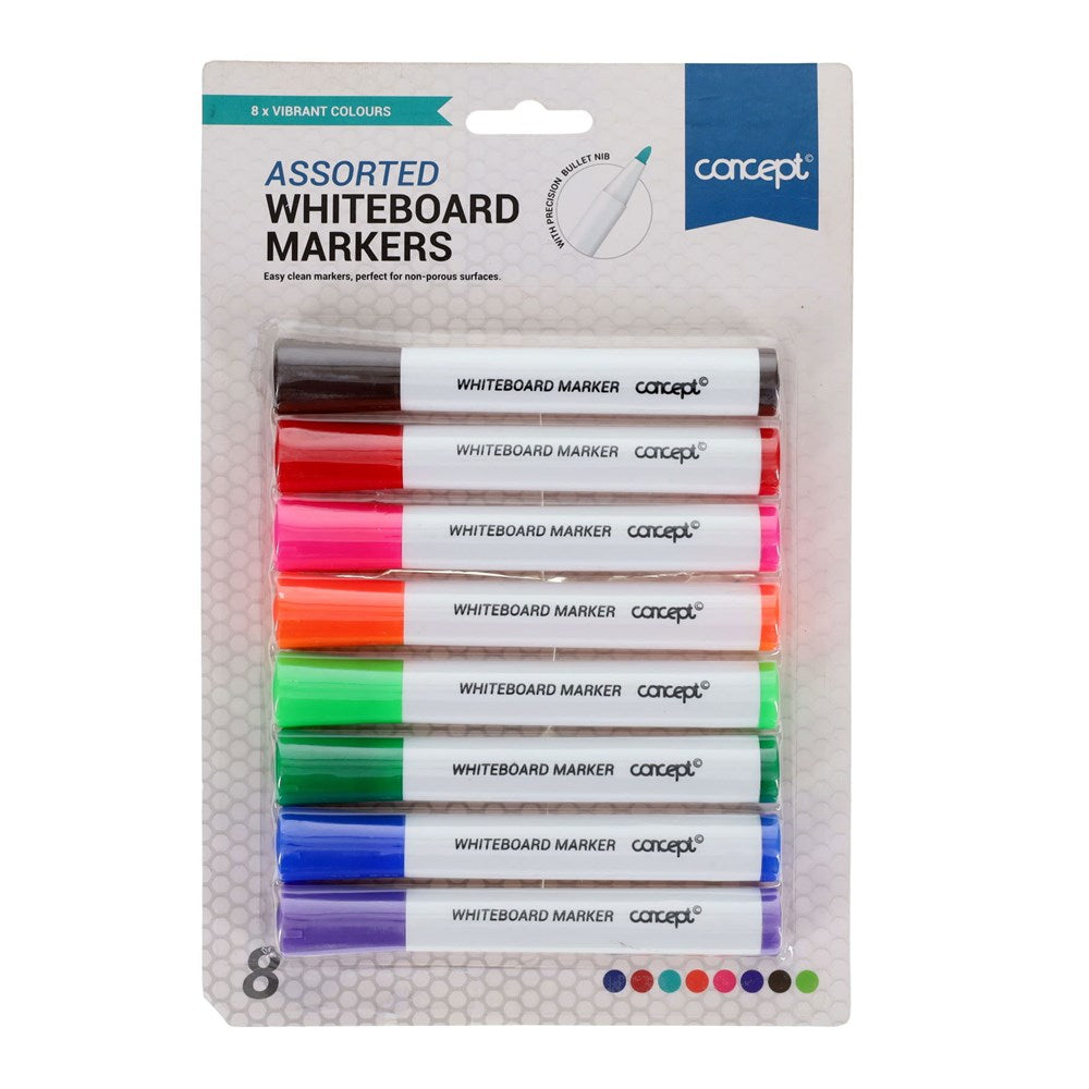 Concept Whiteboard Markers Pack of 8