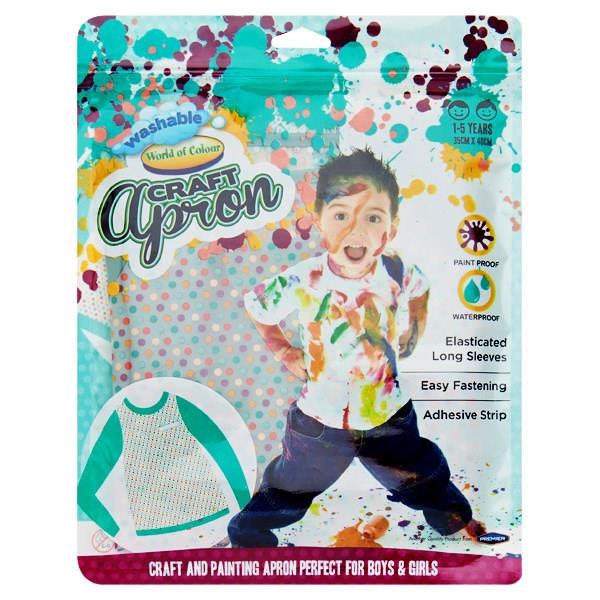 World Of Colour Art Apron Small - Age 1-5 Years
