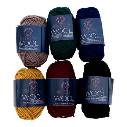 **Sew & Sew 50G 110M Wool Knitting Set - Neutral Colours