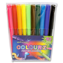 World Of Colour Felt Tip Markers Set Of 10