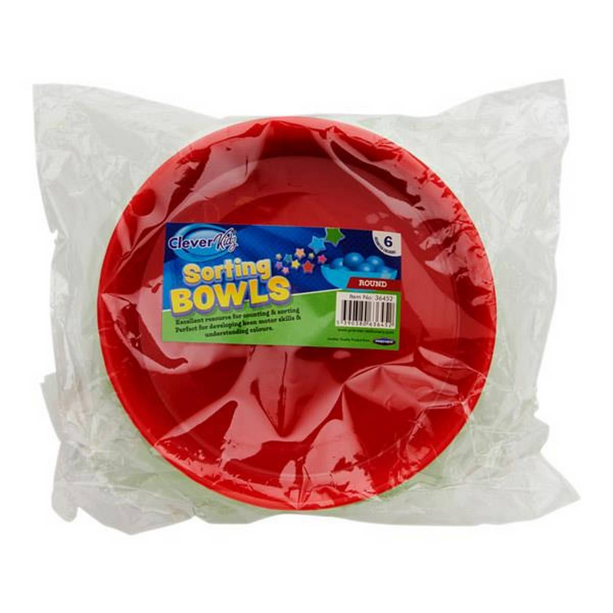 CleverCo Coloured Sorting Bowls 13cm Pack of 6